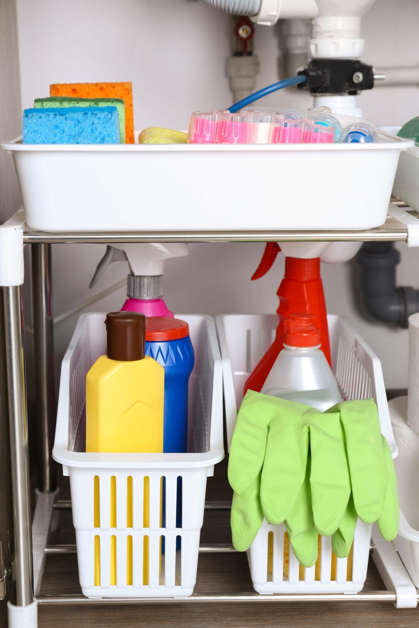 Cleaning and laundry ideas UK for under sink storage