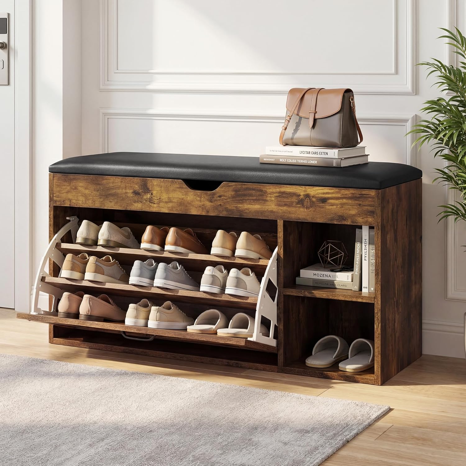 BonVache Shoe Bench with Cushion