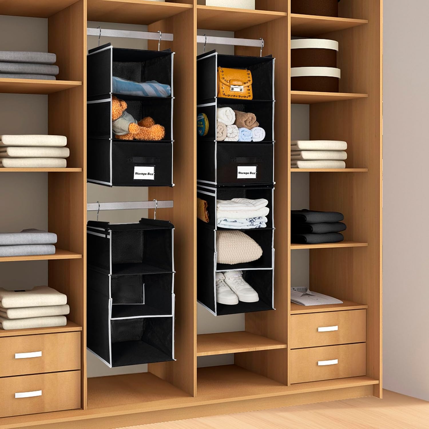 BrilliantJo Hanging Wardrobe Organiser 6 Shelves