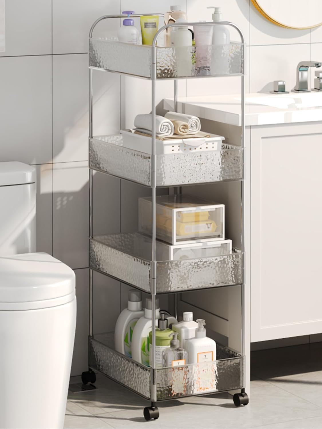 CraftGenes 4 Tier Slim Storage Trolley