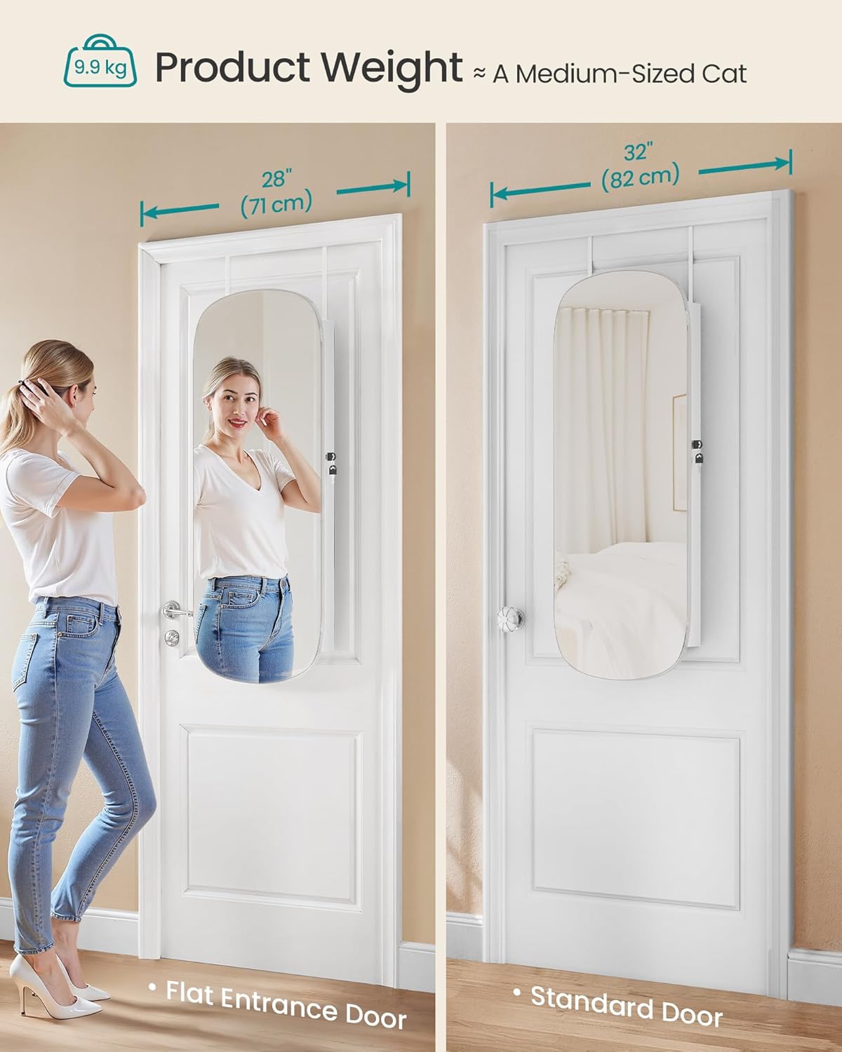 SONGMICS LED Mirror With Storage