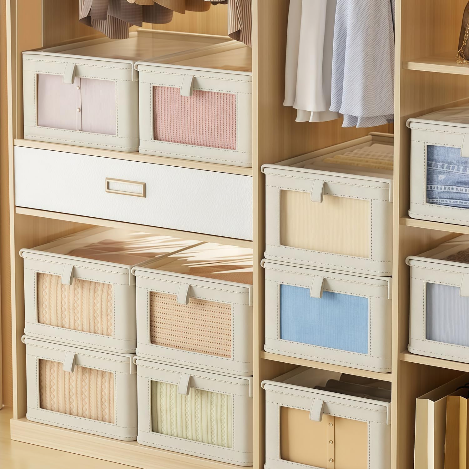 Tosoda foldable wardrobe storage organiser for clothes
