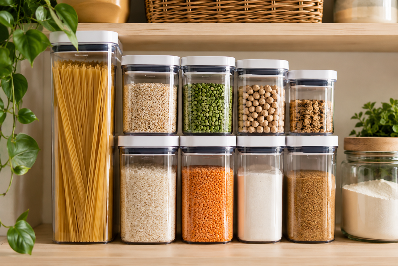Pantry storage containers for organised UK kitchens