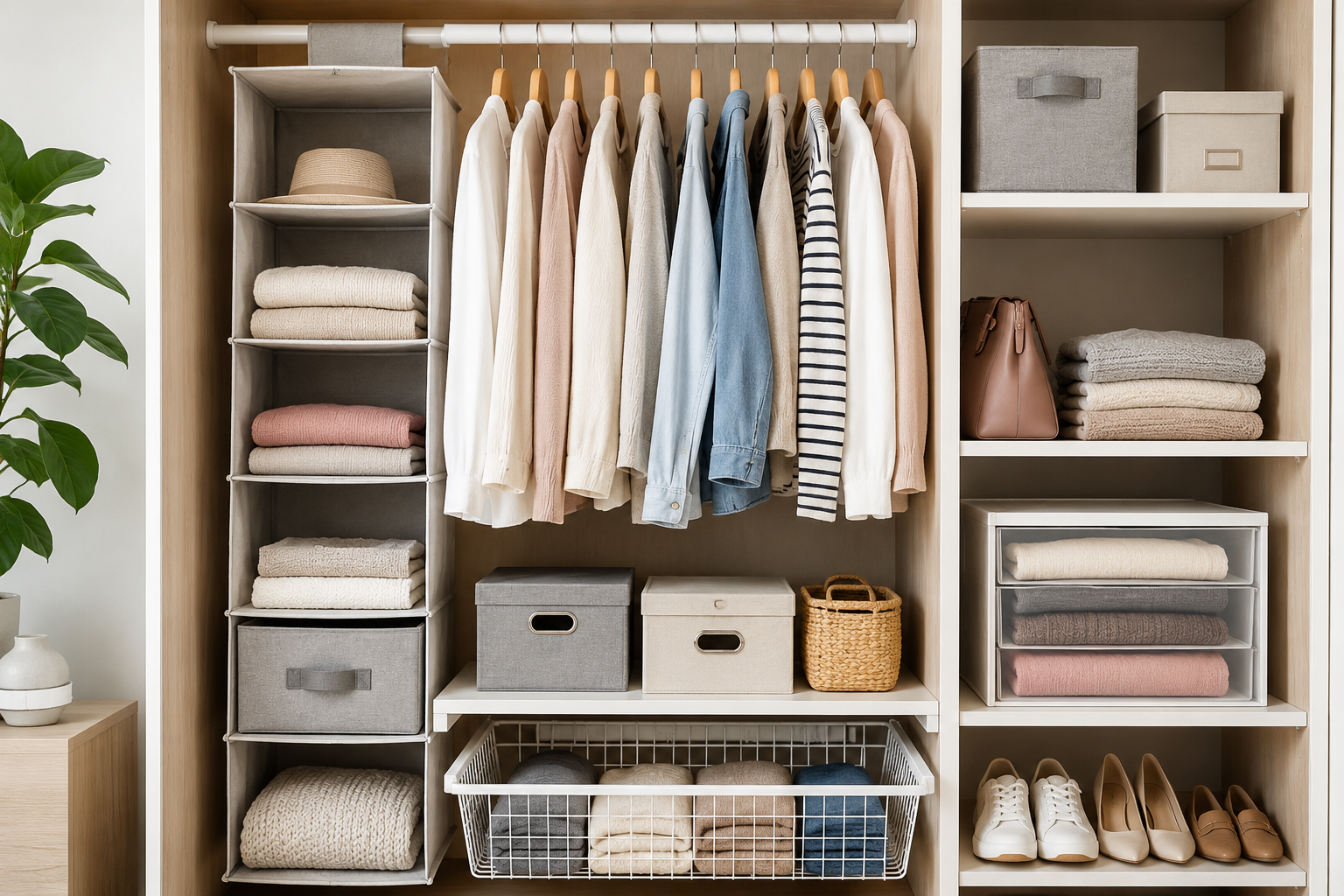 Wardrobe organiser storage ideas for small UK bedrooms